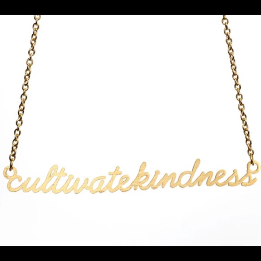 CULTIVATE KINDNESS SCRIPT NECKLACE!